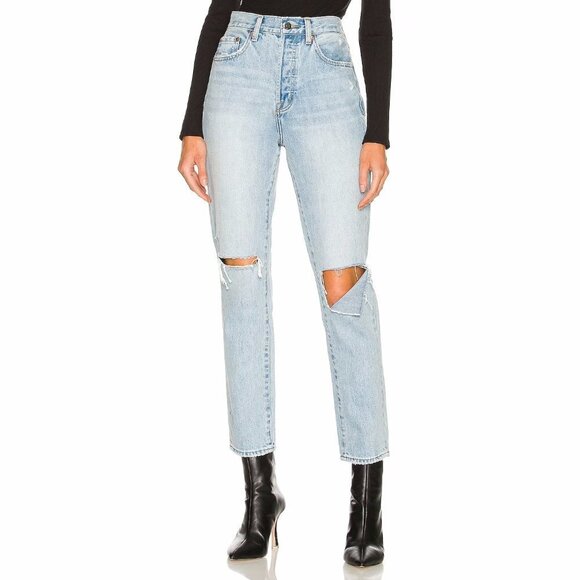 NWT Pistola light wash blue denim high rise slim fit straight jeans, 30 - Picture 6 of 15